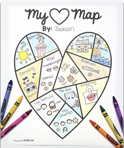 My Heart Map to encourage a positive mindset