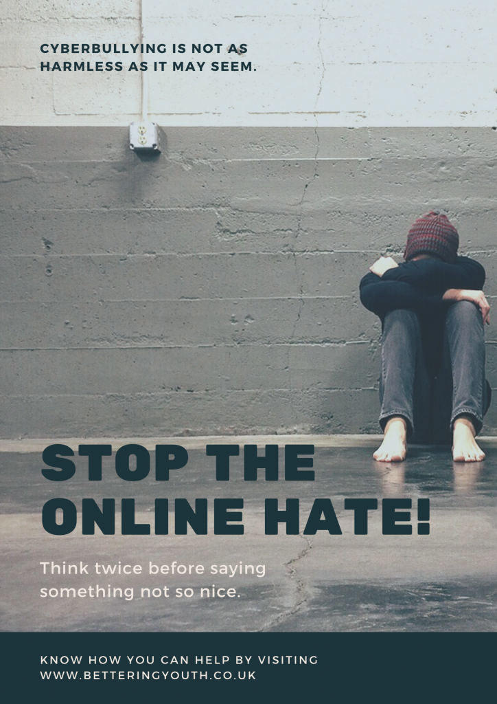 Cyber Bullying poster from Bettering Youth