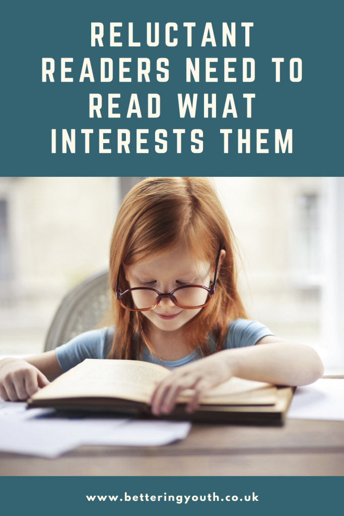 Support reluctant readers by showing them books that pique their interest