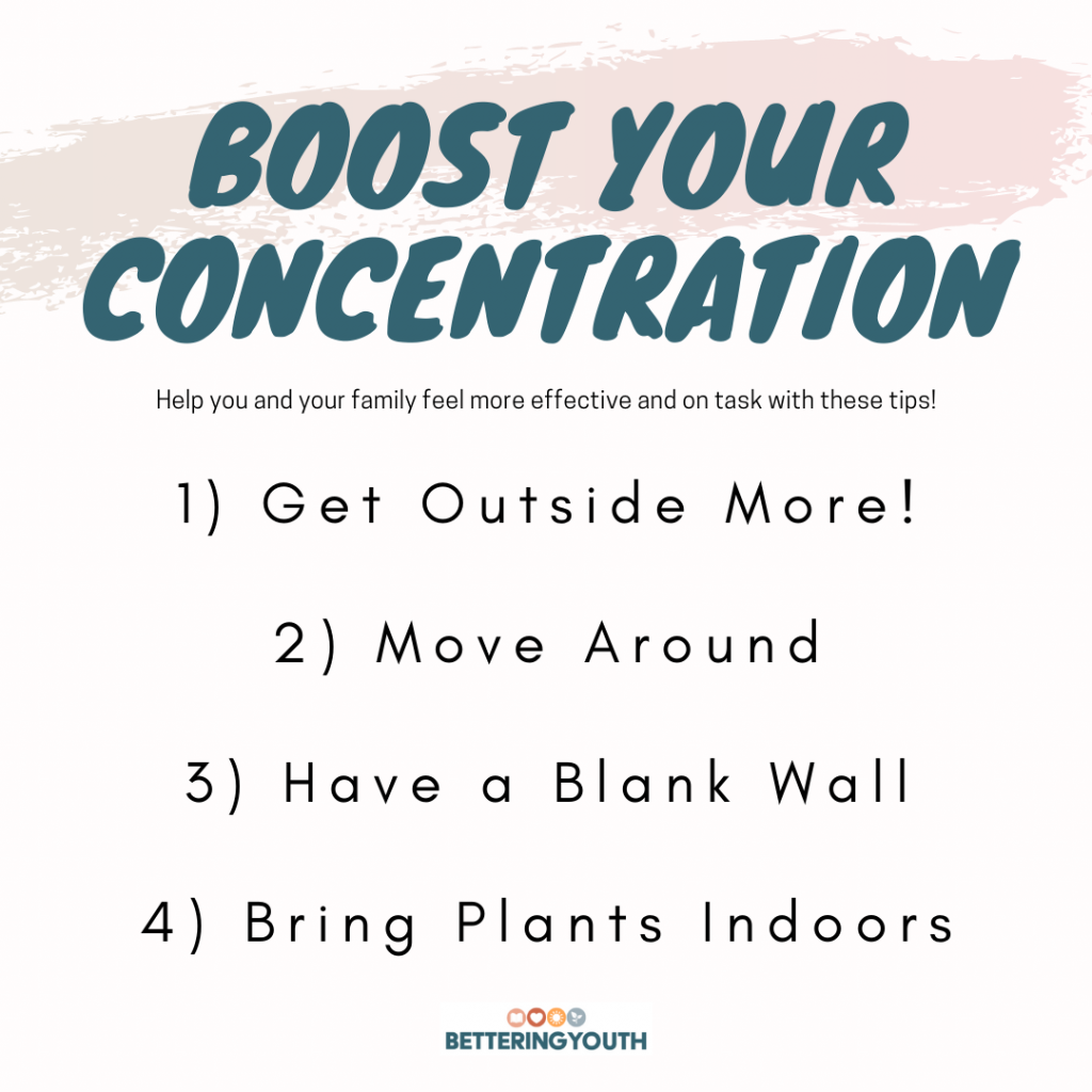 Boost Concentration with these tips from Bettering Youth
