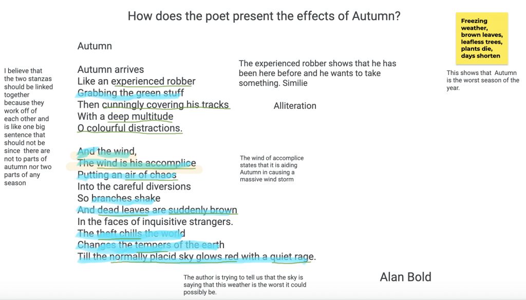 Autumn Alan Bold Unseen Poetry
