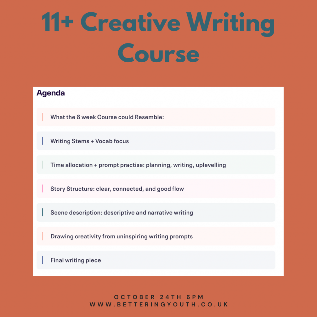 11+ course writing 6 week breakdown
