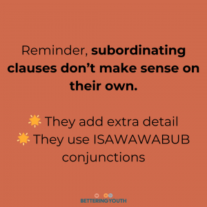 phrase or subordinate clause