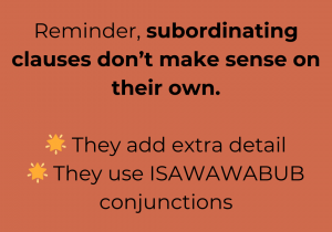 phrase or subordinate clause